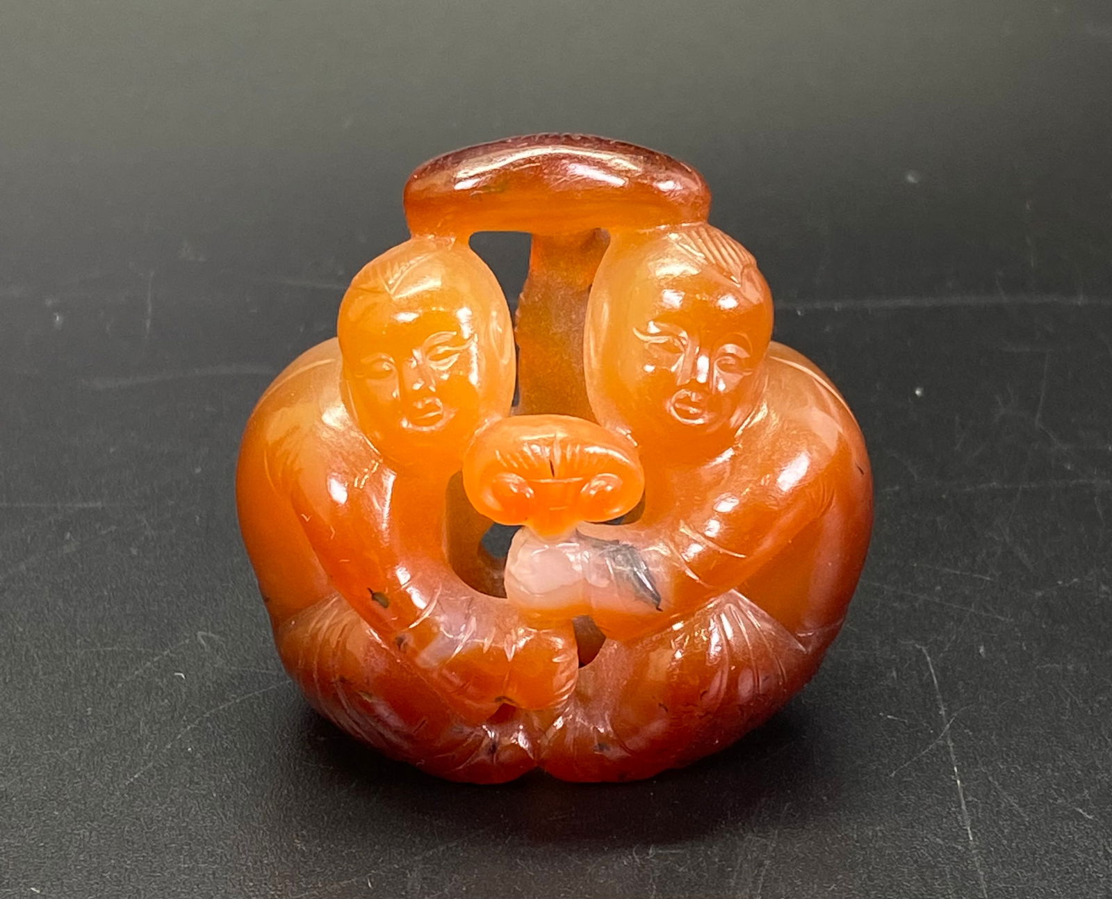 Fine Chinese Qing Carnelian Agate Toggle (1 of 5)