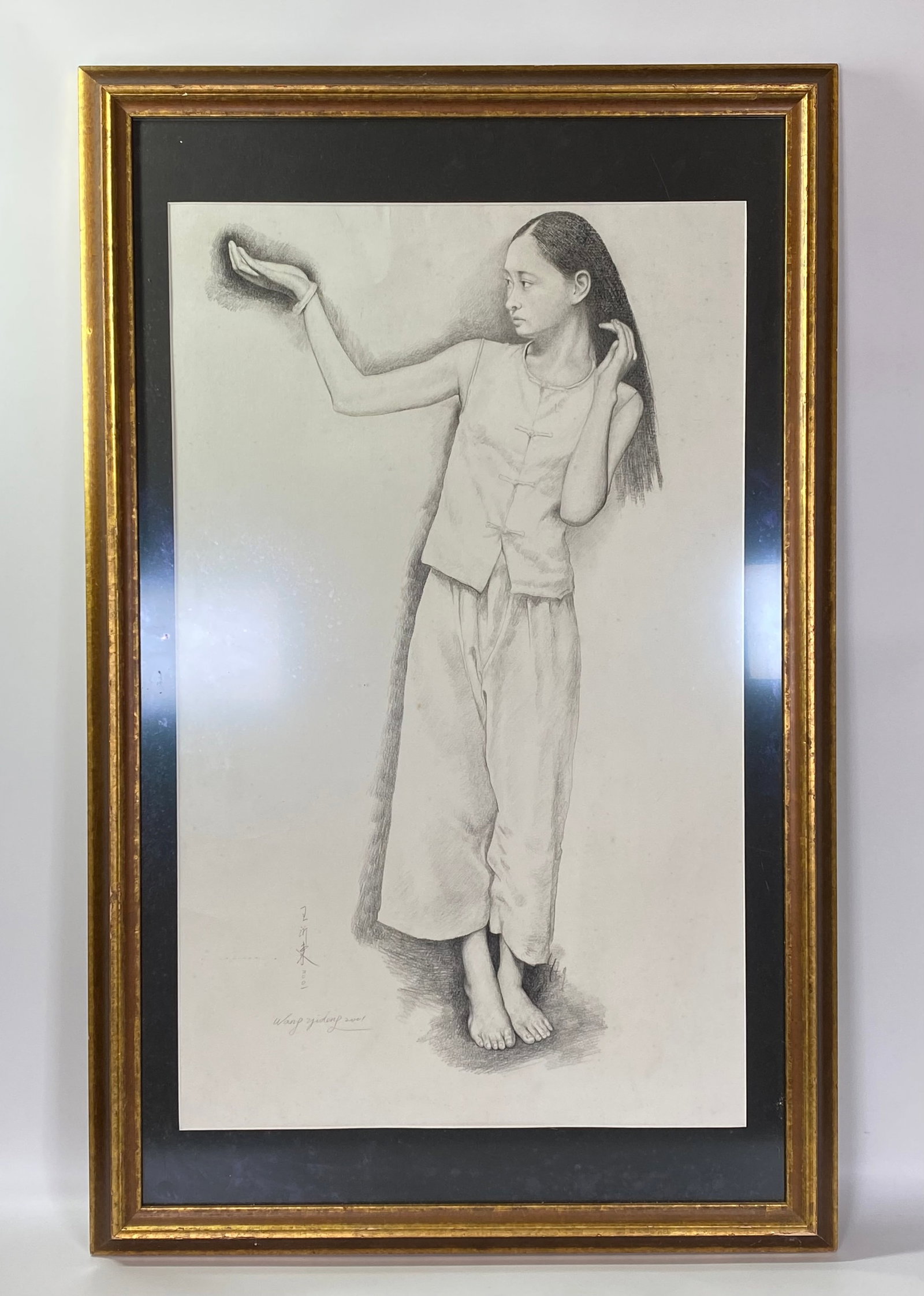 Standing Chinese Woman Pencil & Paper 2001 (1 of 3)