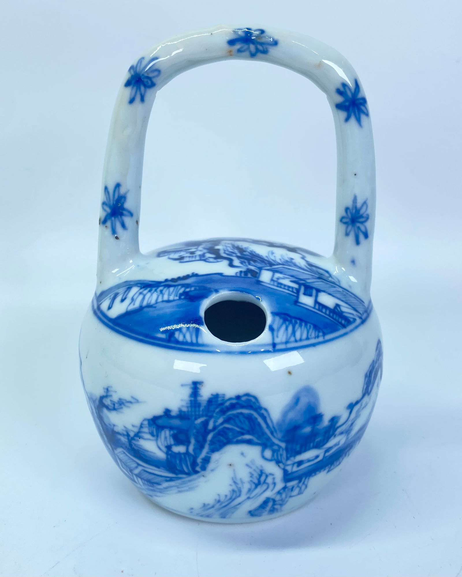 Chinese Qing Blue & White Porcelain Hand Warmer (1 of 7)