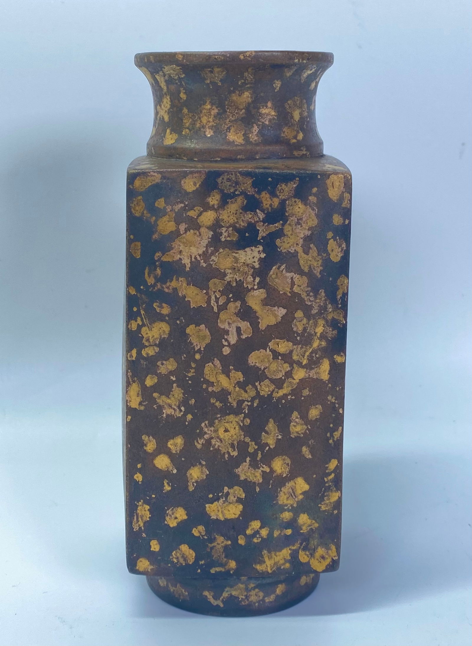 Fine Chinese Gold Splashed Bronze Cong Vase (1 of 5)