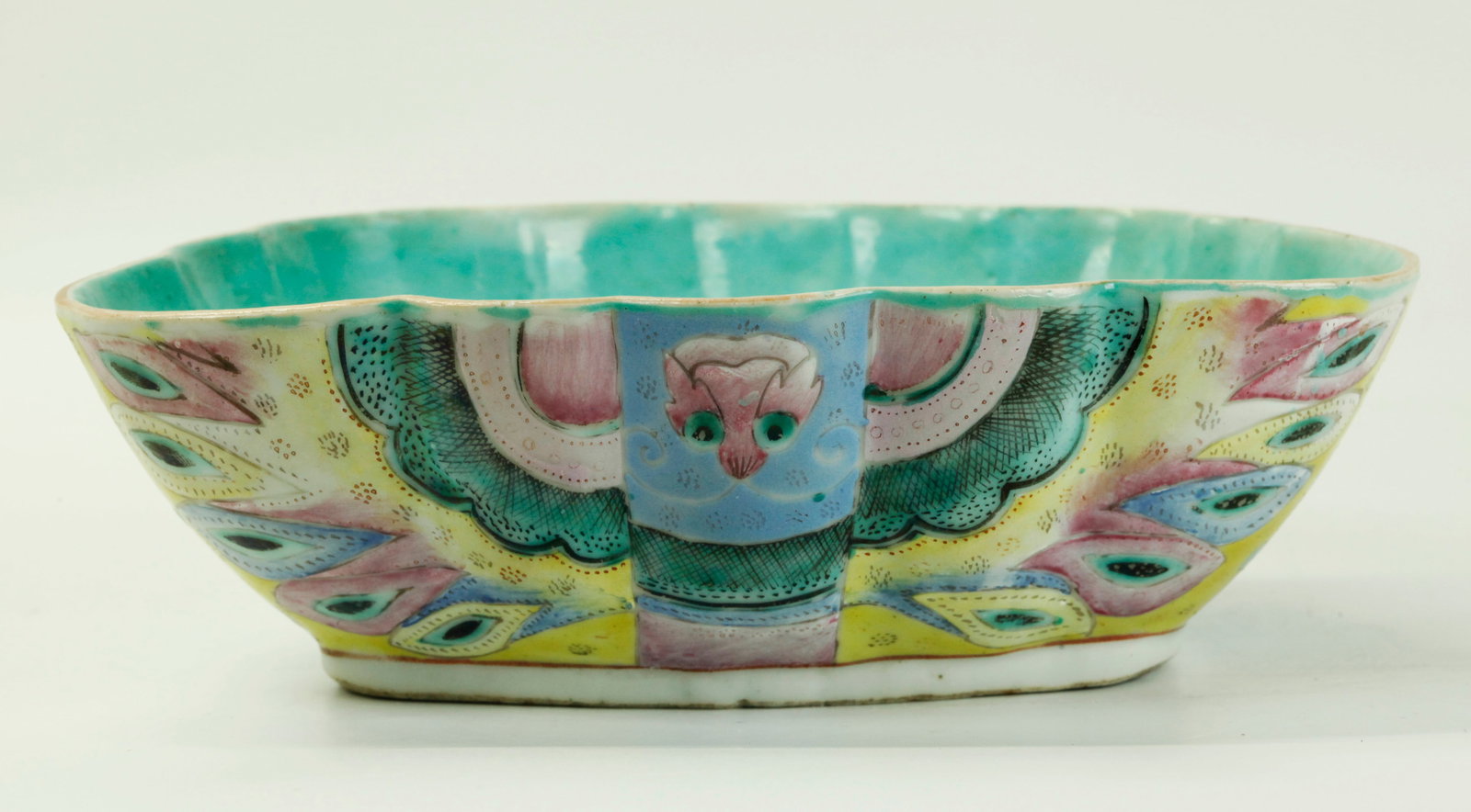Chinese Qing Enameled Porcelain Butterfly Bowl (1 of 6)