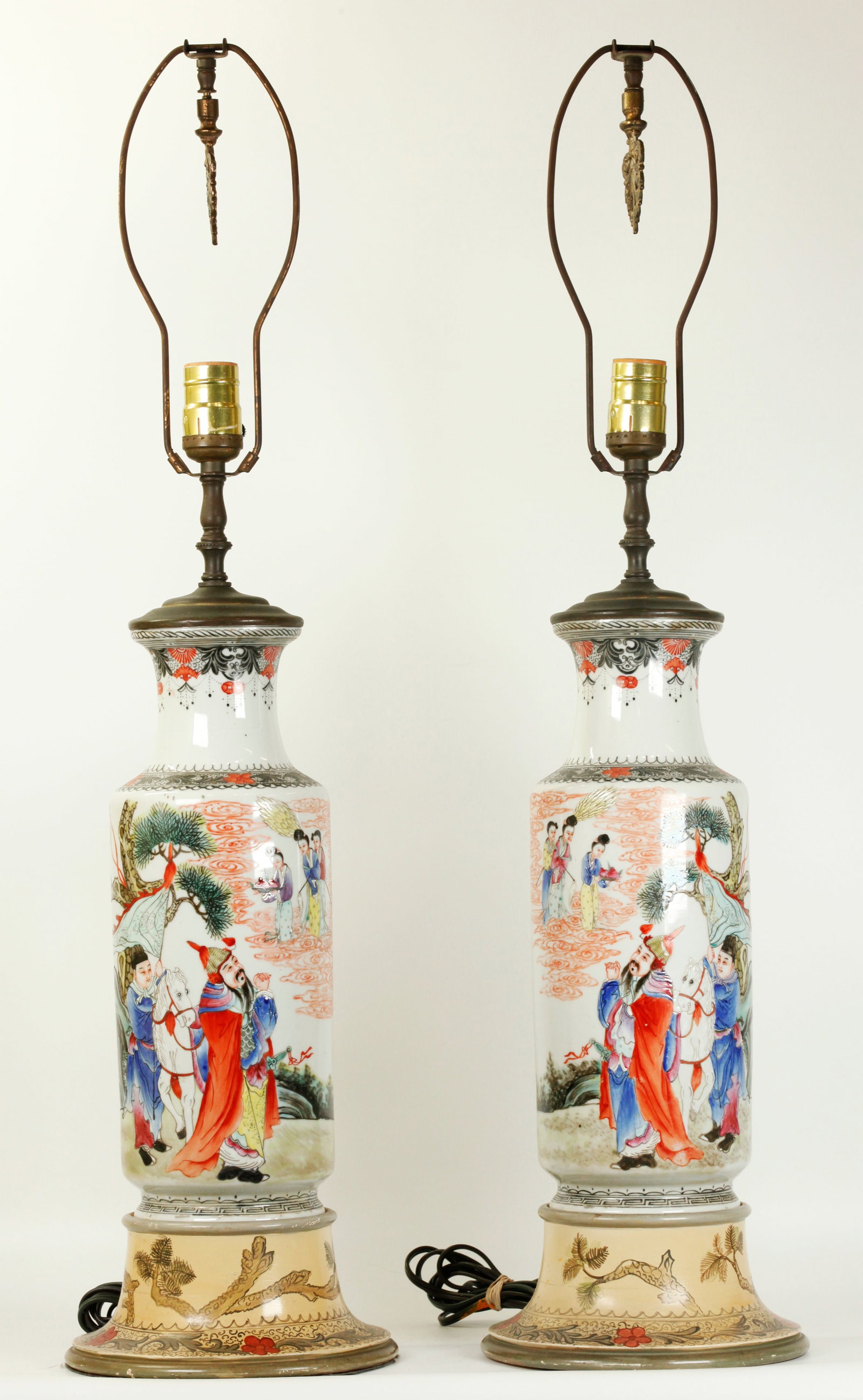 Mirror Pair Chinese Enameled Porcelain Vases (1 of 6)