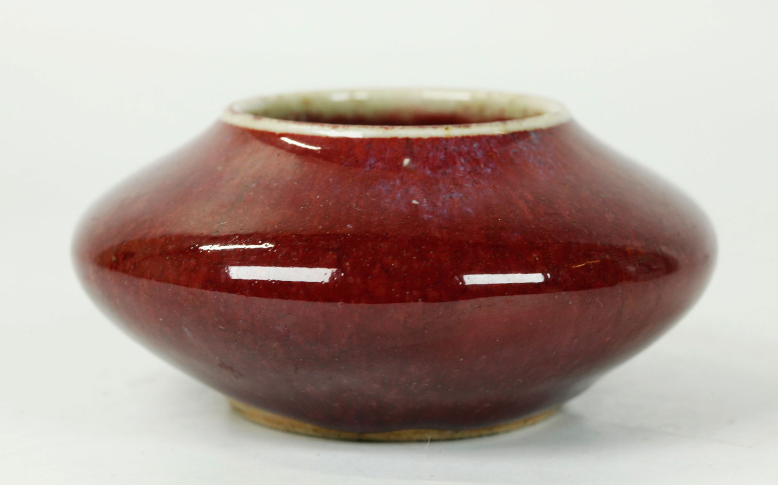 Chinese 19th C Red Crackle Porcelain Brush Washer (1 of 5)