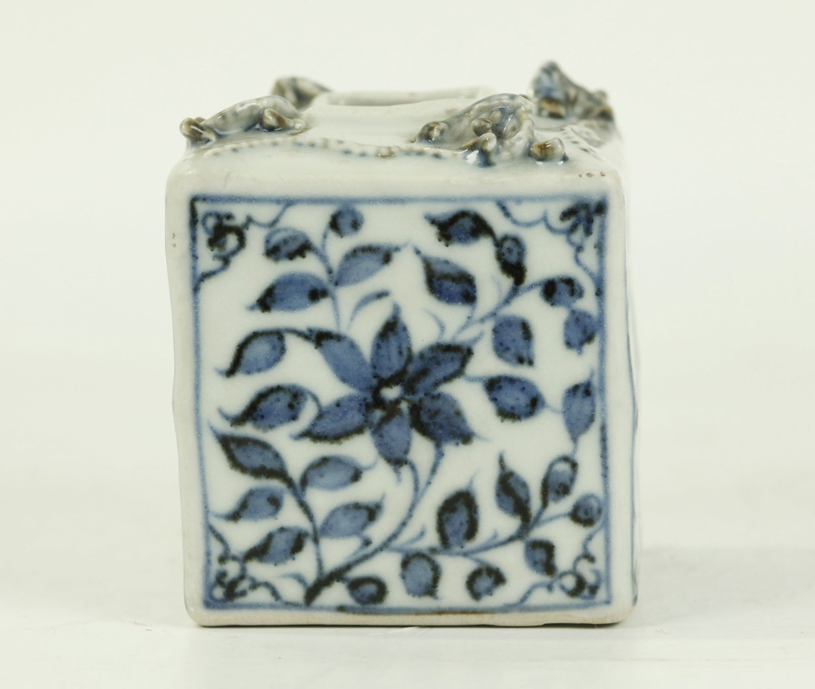 Chinese Blue & White Porcelain 4 Sided Water Jar (1 of 5)