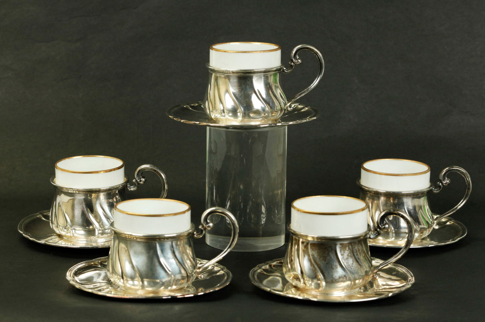 5 Gebruder Kuhn 800 Silver Cups & Plates (1 of 10)