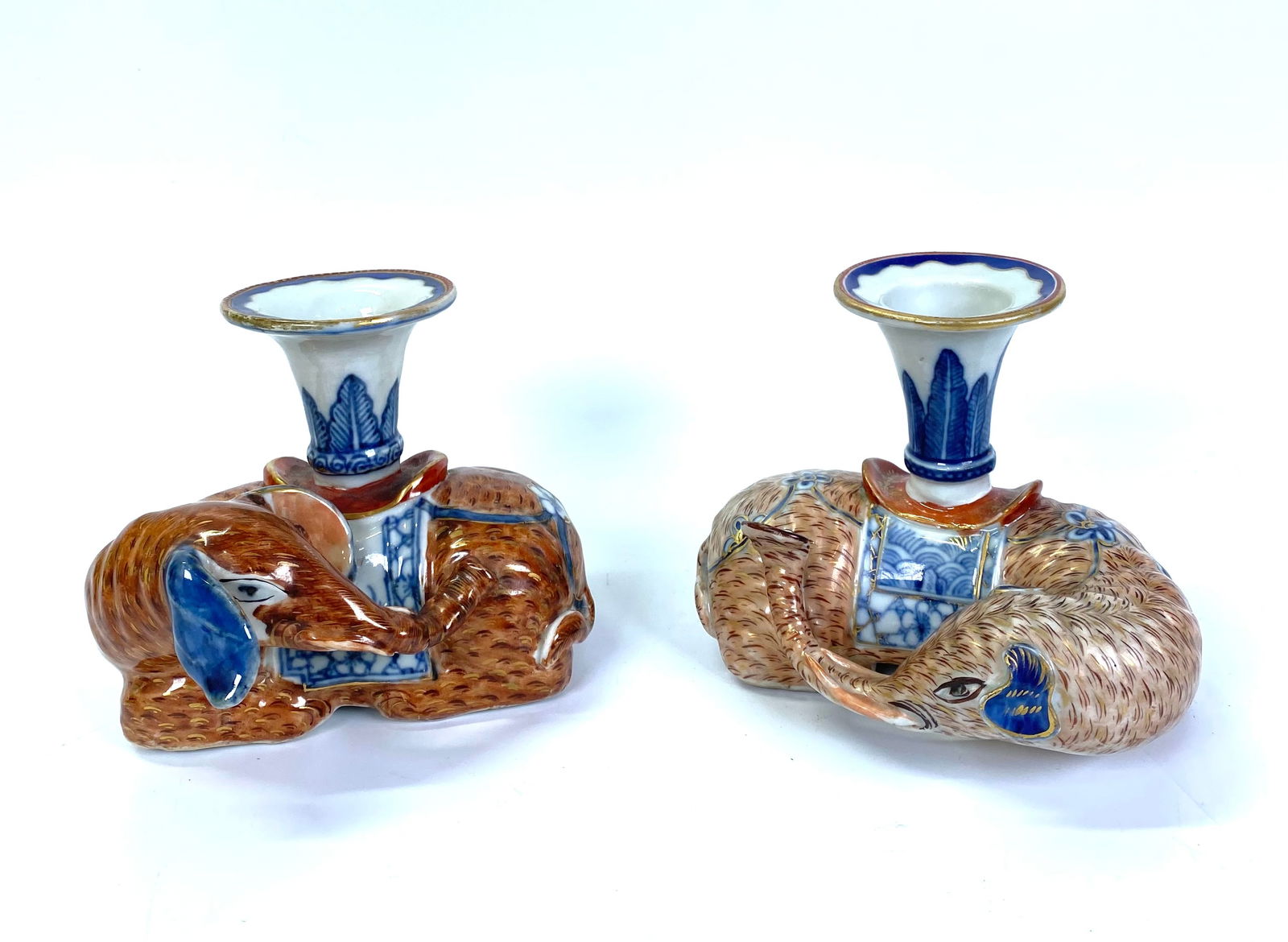 Rare Cohen&Cohen Chinese Porcelain Elephants 1800 (1 of 5)