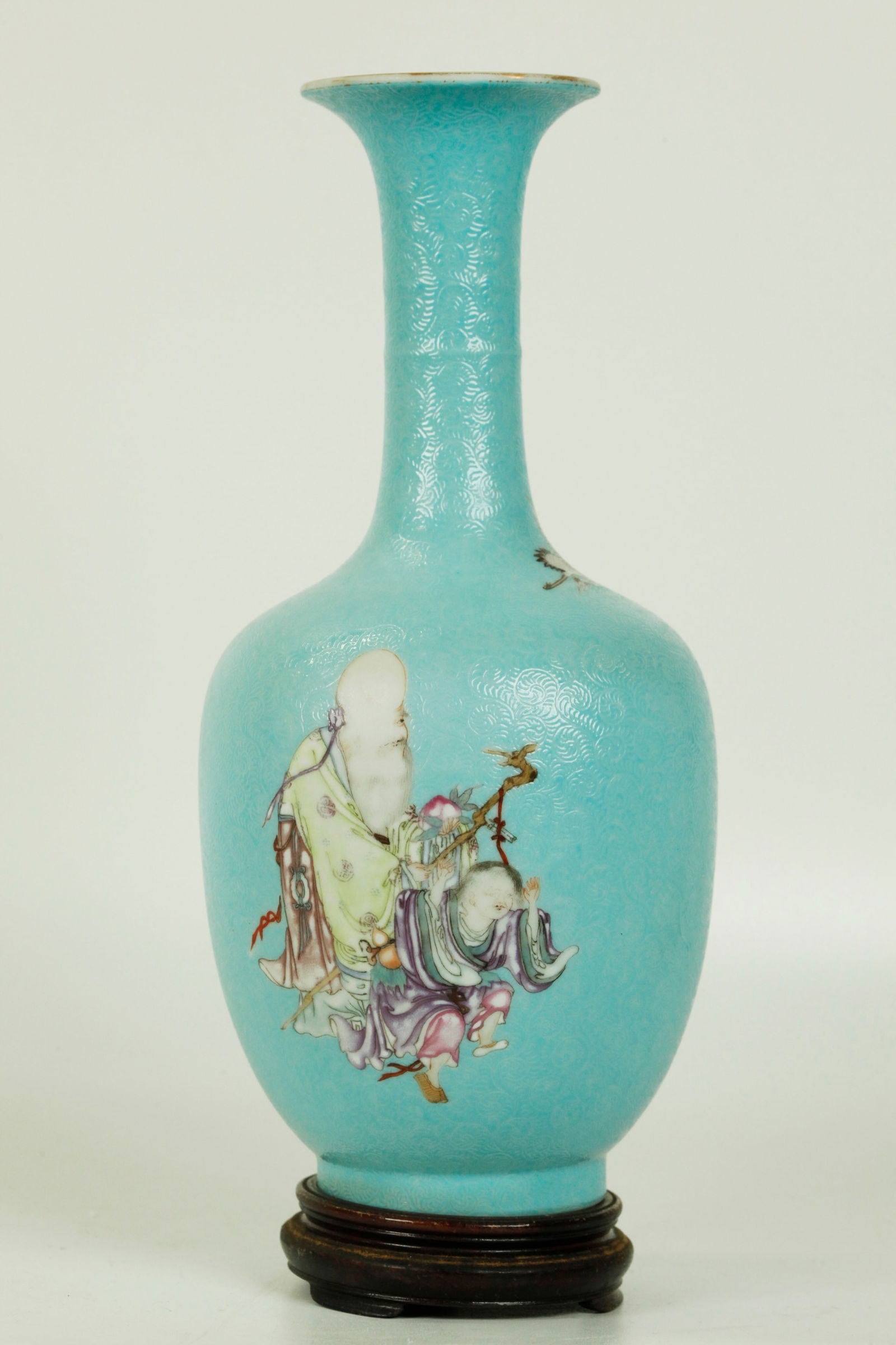 Chinese Enameled Porcelain Bottle Vase (1 of 5)