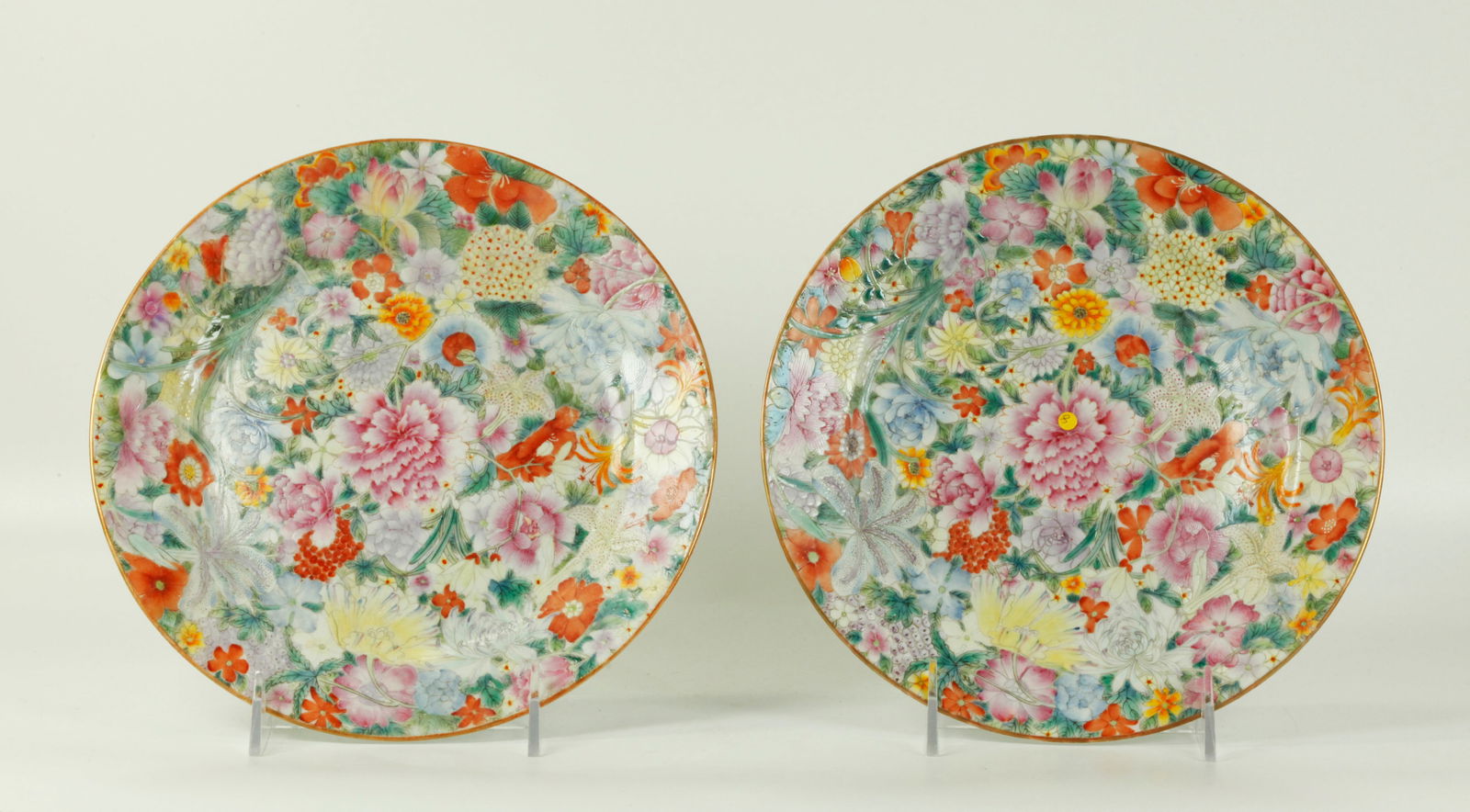 Pr Chinese Mille Fleur Porcelain Plates Guangxu (1 of 4)