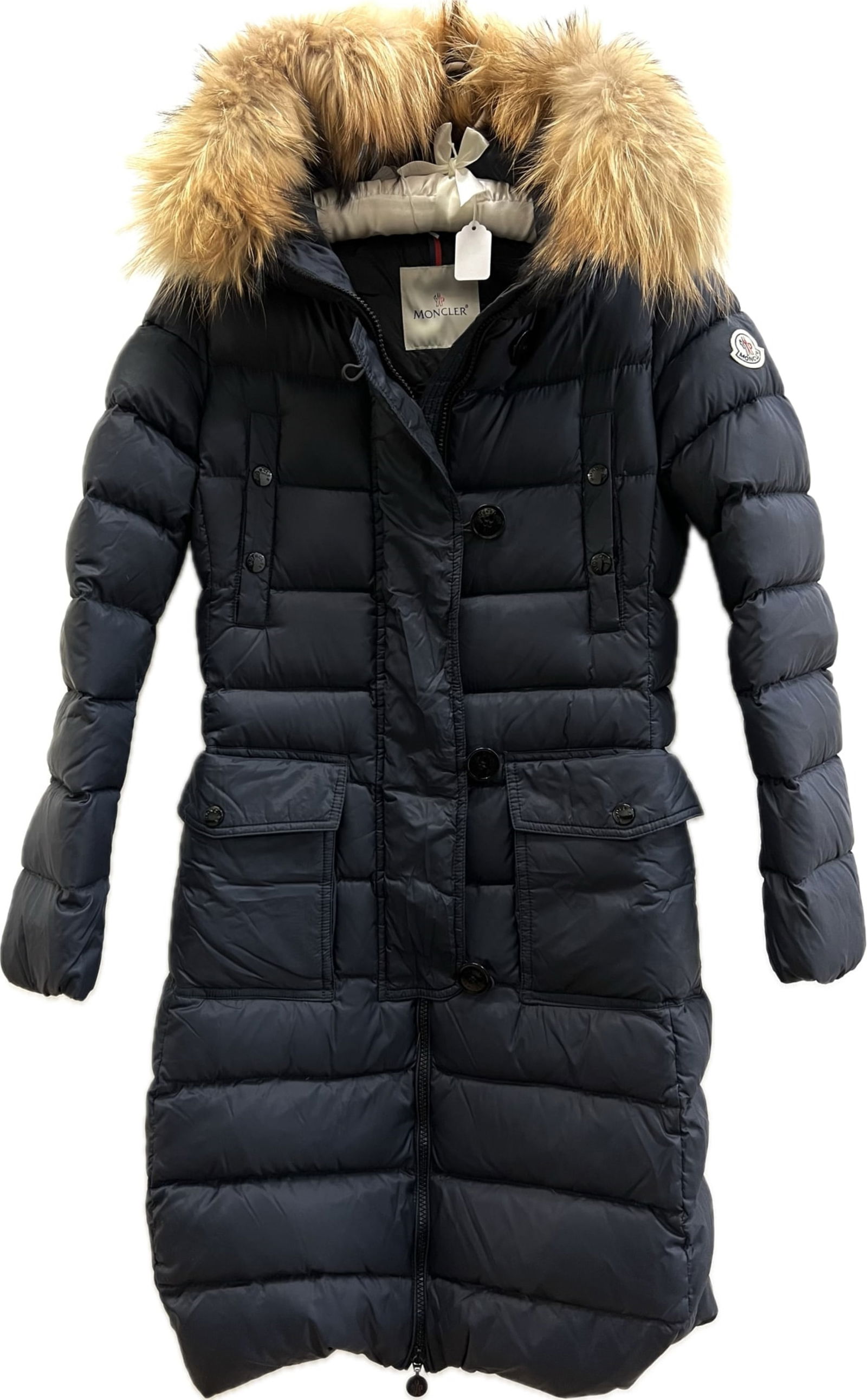 Moncler Down 3/4 Dark Blue Jacket Women's Size 1 (1 of 6)