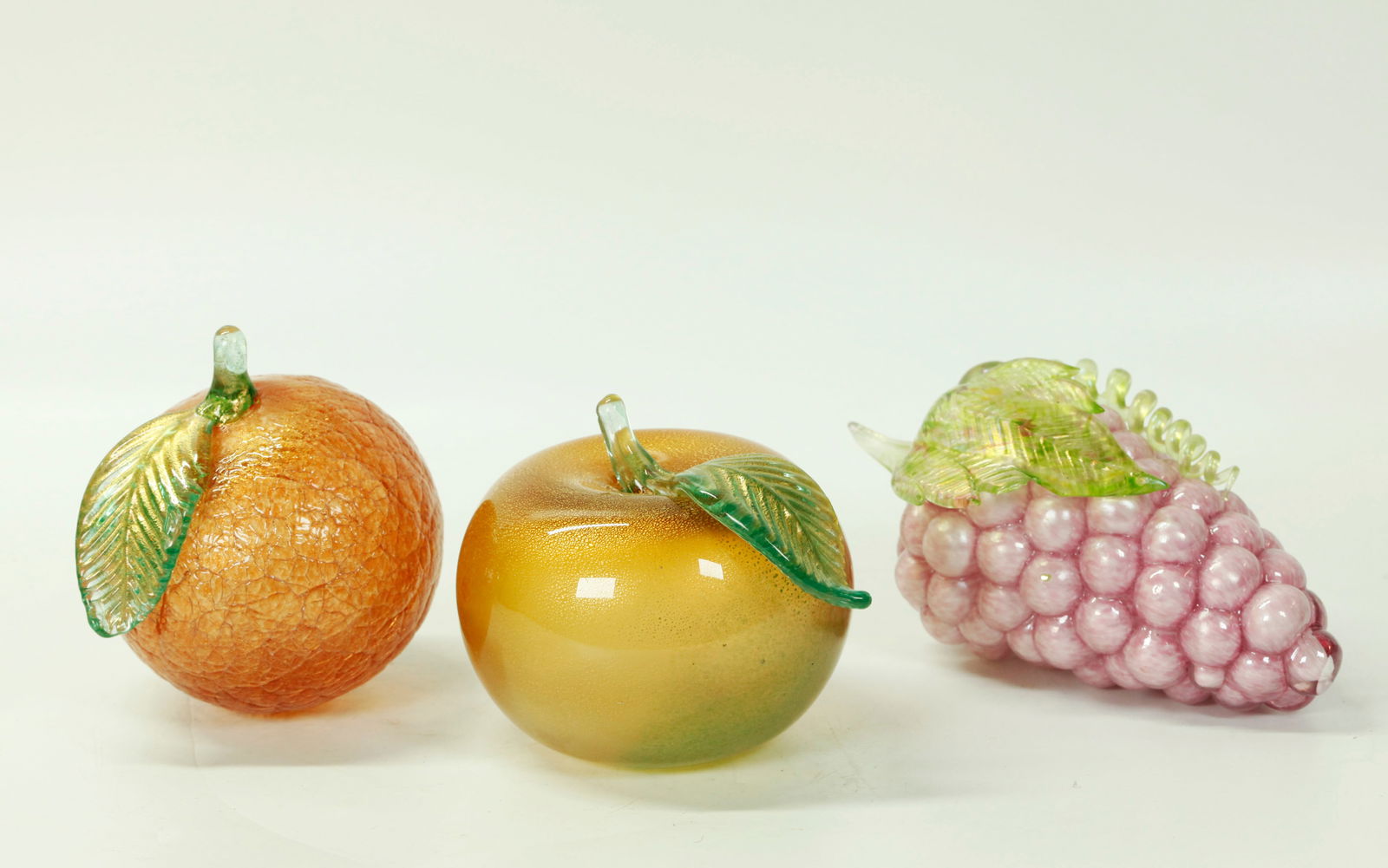 3 Italian Murano Glass Fruits Mid-Century Modern (1 of 6)