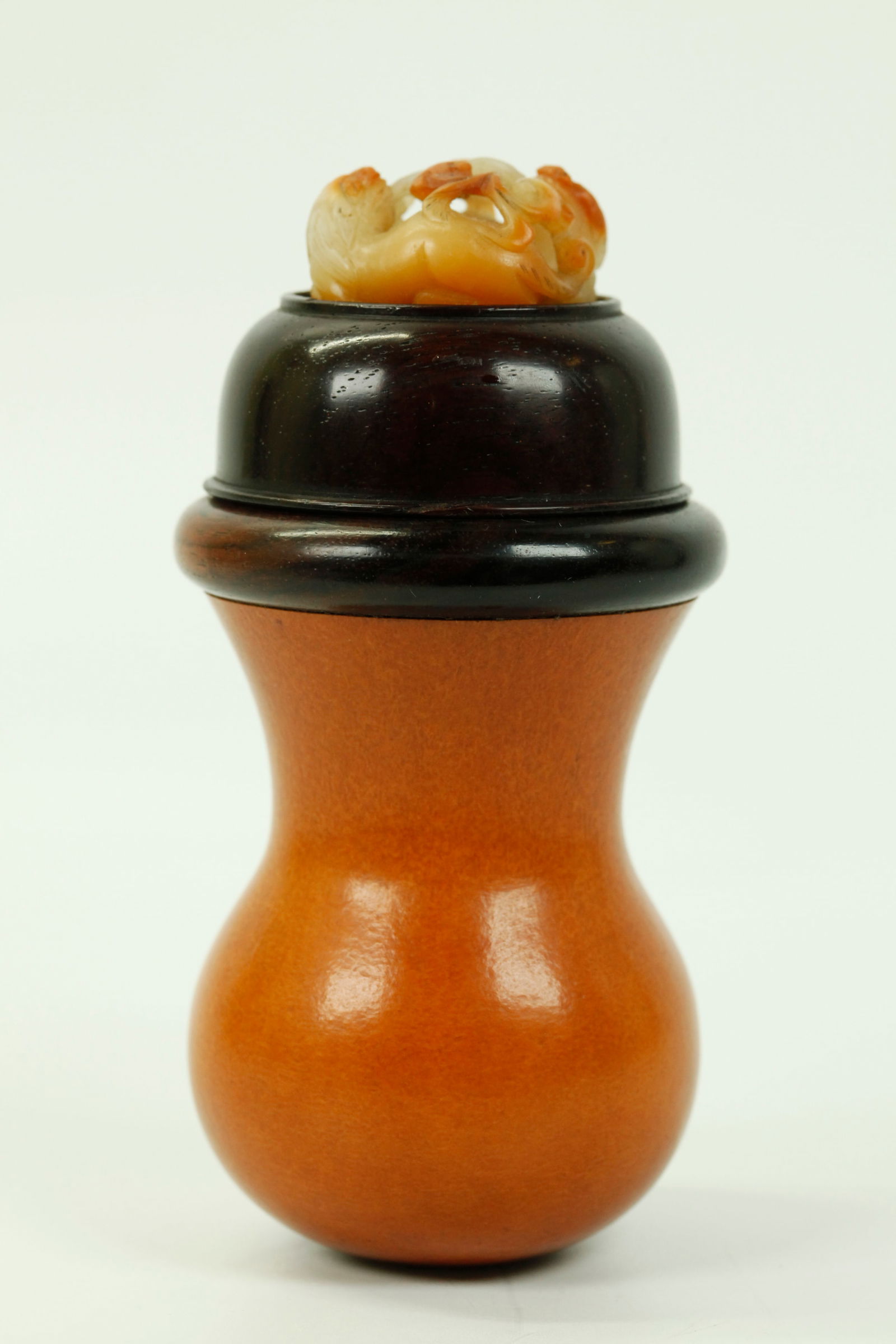 Chinese Qing Yellow Jade Toggle On Cricket Gourd (1 of 5)