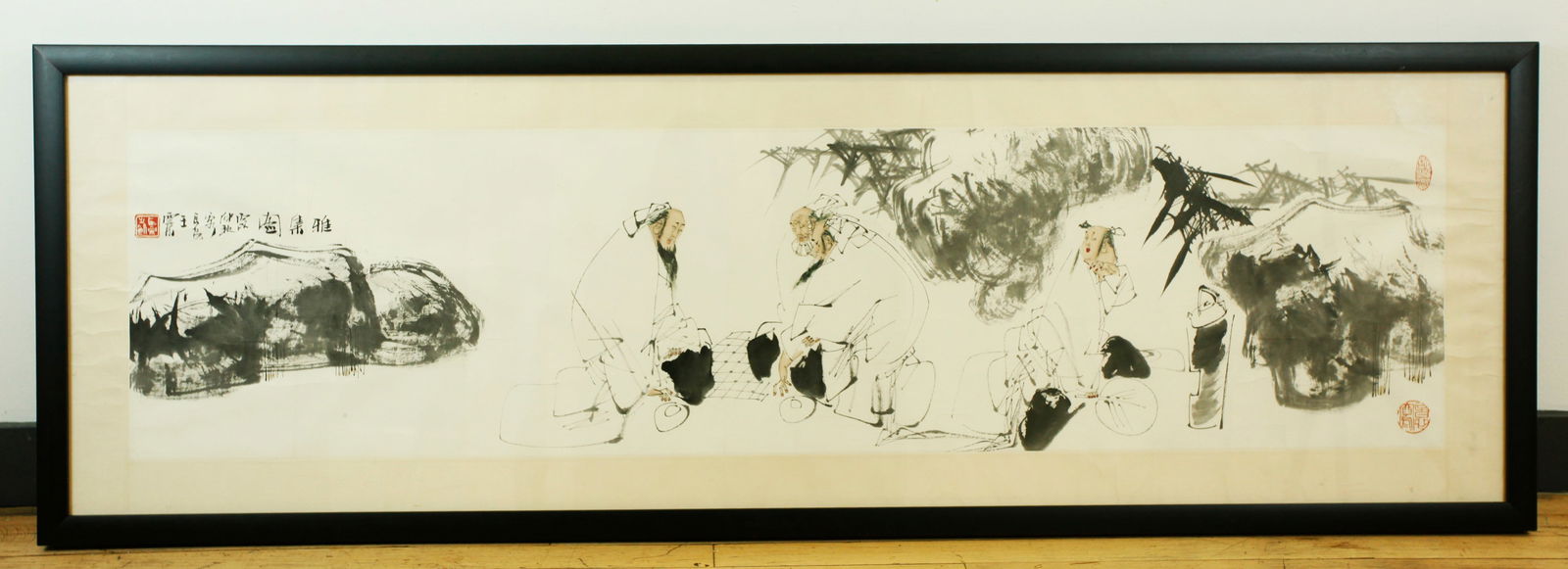 Chinese Horizontal Ink Painting Scholars & Weiqi (1 of 6)