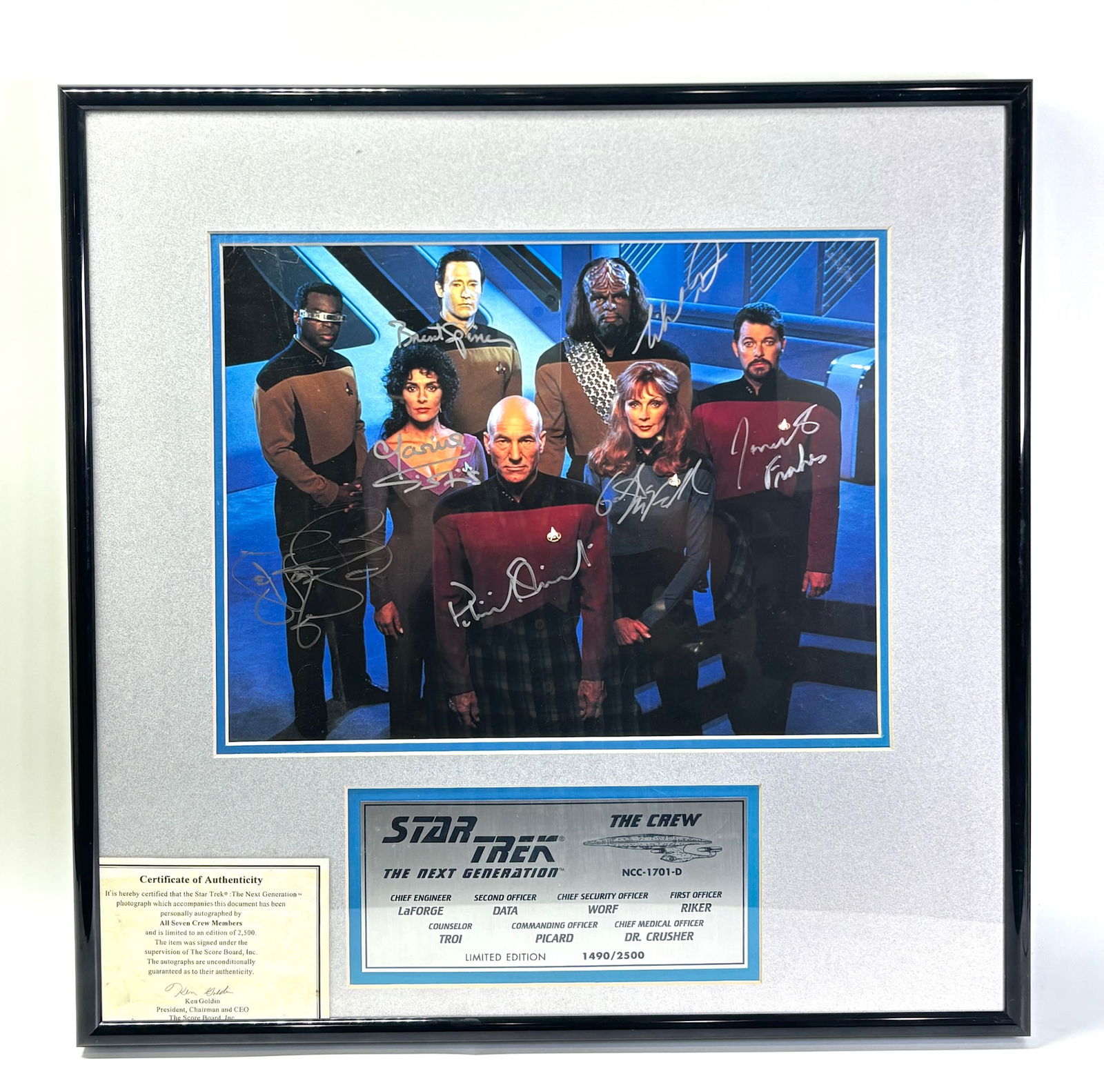 Star Trek Next Generation Cast Photo Autographed