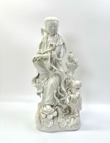 Chinese Blanc de Chine Porcelain Guanyin Acolyte