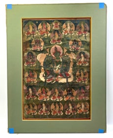 Tibetan 19th Century Green Tara Thangka