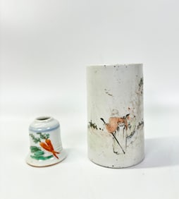 2 Chinese Scholar's Table Porcelains