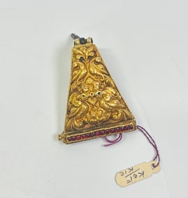 South East Asian 14K Yellow Gold Plaque