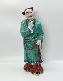 Chinese Enamel Porcelain Standing Immortal Figure
