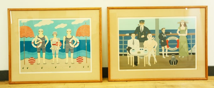 Shigeo Okumura (Oku); 2 Silk Screen Prints