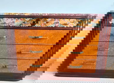 Important Mercier Freres Marble Top Chest 20's