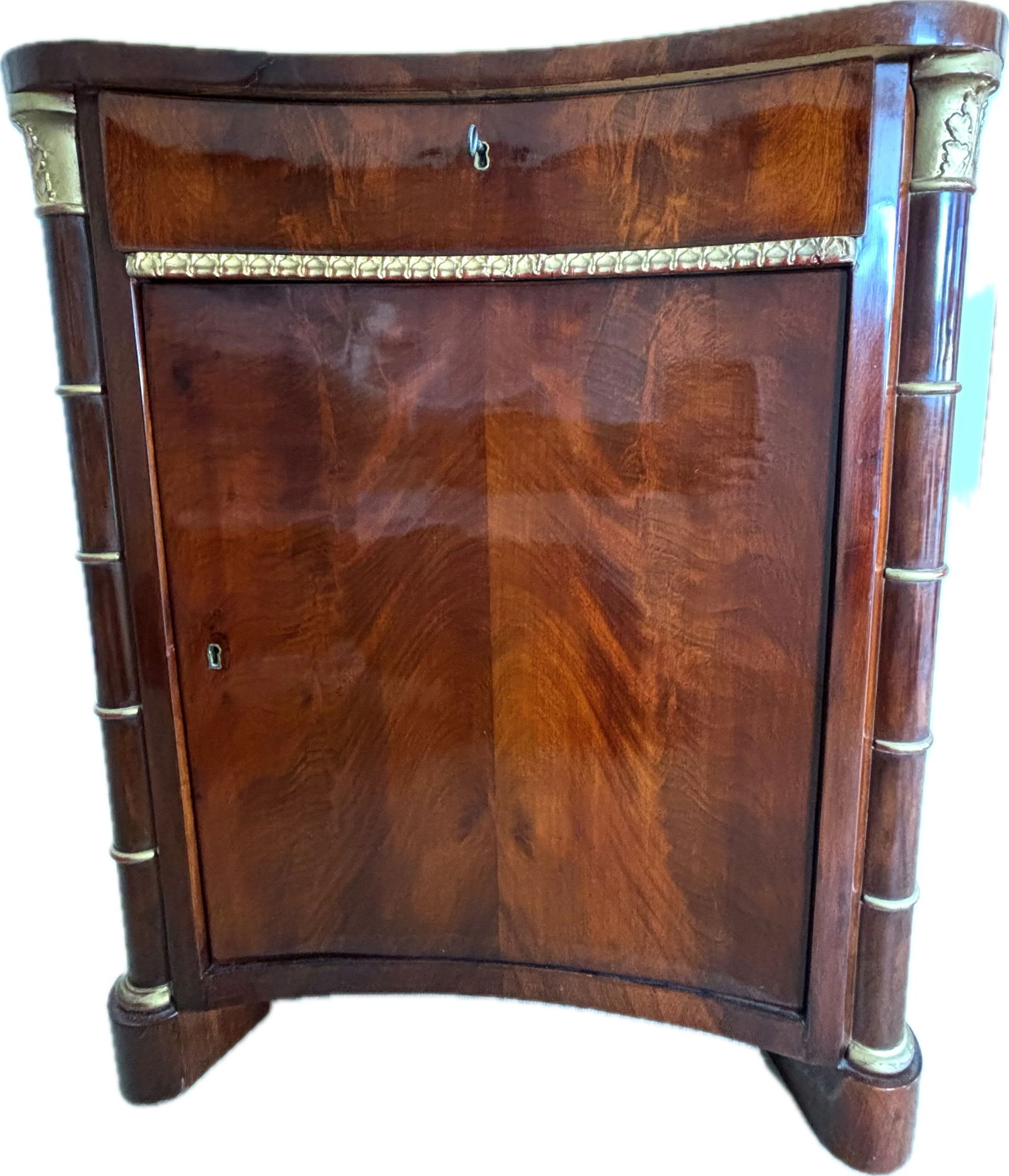 Rare Small French Empire 1820 Mahogany Cabinet (1 of 8)