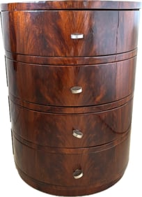 French Deco 1930 Sm Four Drawer Tubular Side Table