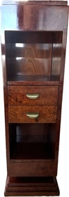 French 1930 Art Deco Illuminated Wood Pedestal