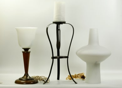 2 Mid Century Modern Bohlmarks Lamp Candlestick