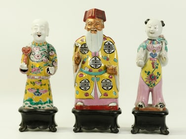 3 Chinese 18th/19th C Porcelain Figures