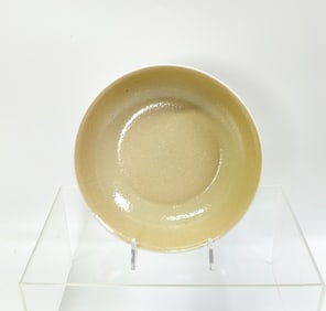 Chinese Cafe-au-Lait Glazed Porcelain Plate