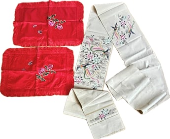 Chinese Silk Kesi Phoenix Embroidery; 2 Pillows