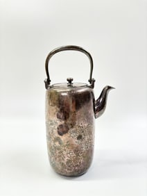 Fine Japanese Silver Wine Pot, Kintaro Hattori