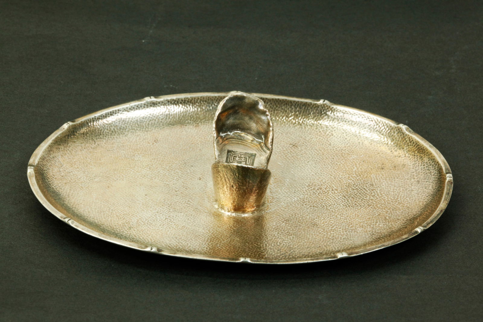 Antique Chinese Silver Ingot Oval Silver Plate (1 of 6)