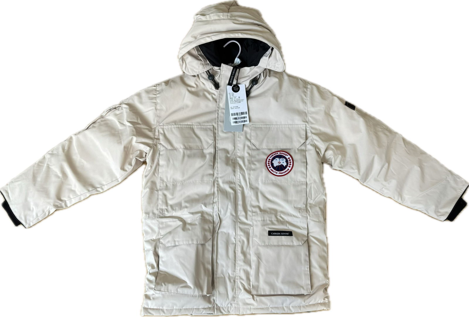 Canada Goose White Expedition Parks; Men's Large (1 of 7)