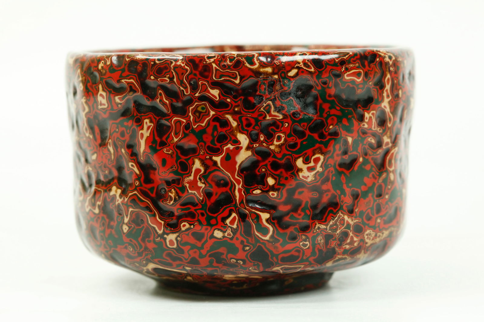Fine Japanese Marbleized Lacquer Chanoyu Teabowl (1 of 5)