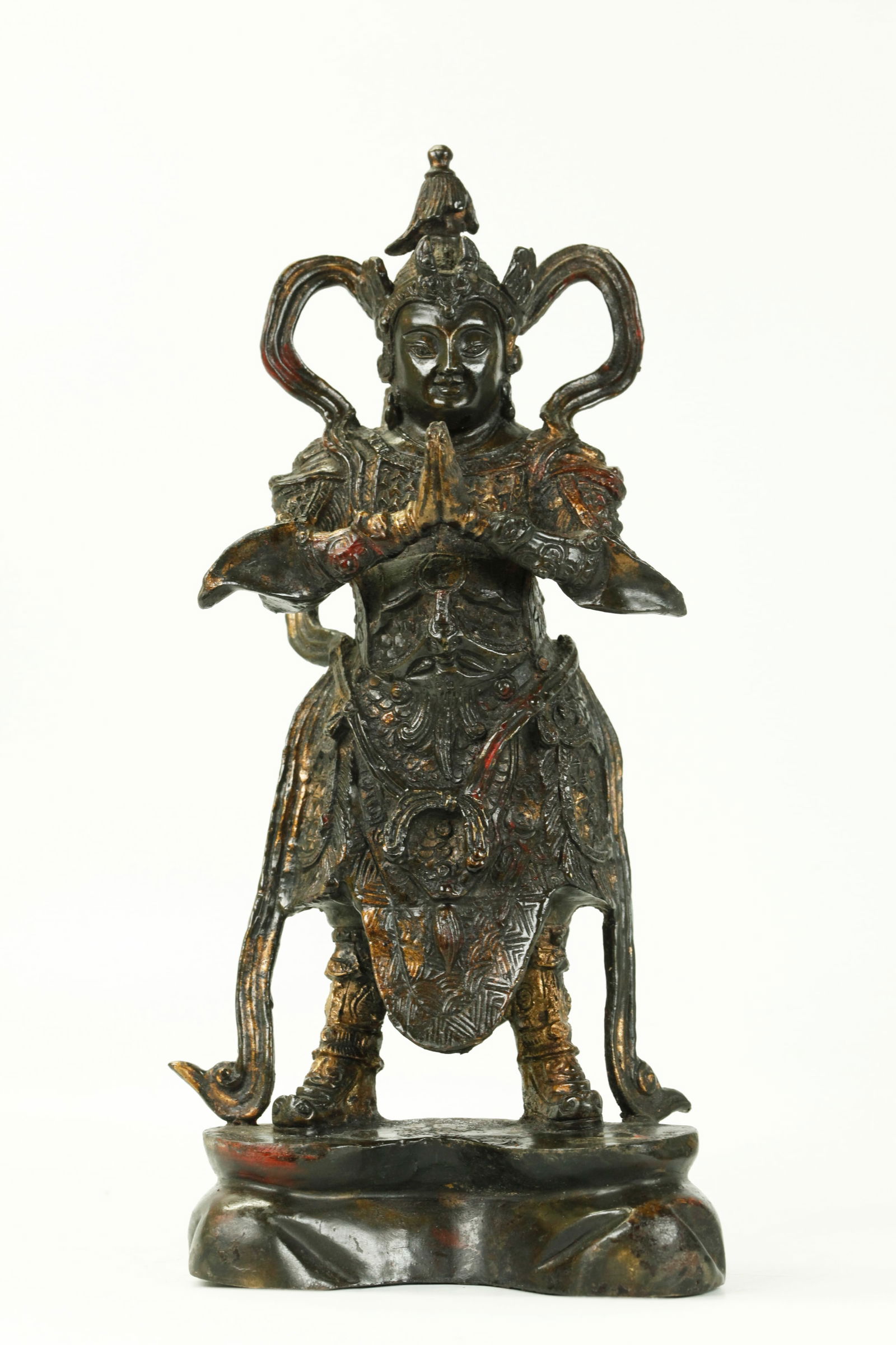Chinese Ming/Qing Bronze Guardian Figure