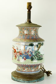 Lg Chinese Famille Rose Enamel Porcelain Vase