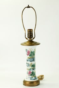 Chinese Enameled Porcelain Gu Shaped Vase