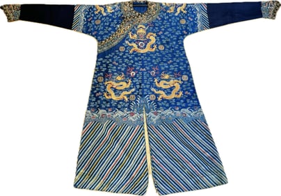 Sotheby's: Chinese 19th Century Silk 4-claw Dragon Robe