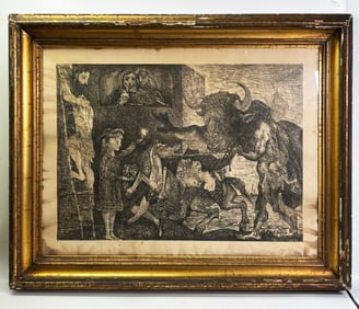 After Picasso; La Minotauromachie Print Framed