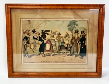 George Cruikshank; Monstrosities of 1818 Etching