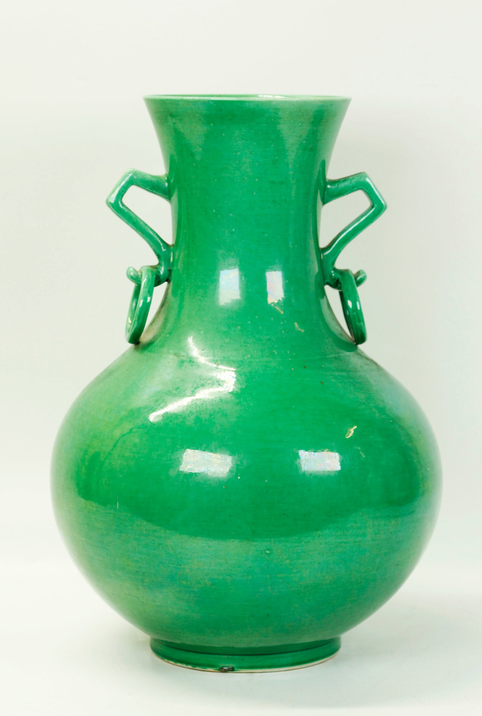 Chinese Qing Green Glazed Porcelain Vase (1 of 6)