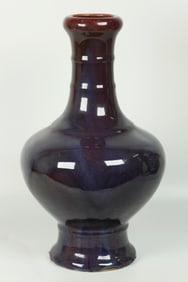 Chinese Qing Purple Flambe Glazed Porcelain Vase