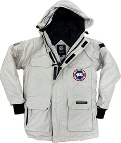 Canada Goose White Expedition Parka; Men's XS