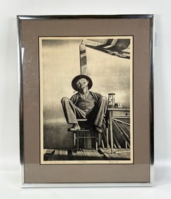 Rockwell Kent; "Later Than You Think" Lithograph