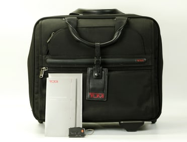 TUMI Black Nylon & Leather 2 Wheel Carry-on Bag
