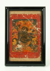 Antique Tibetan Vajrapani Traveling Teacher Card