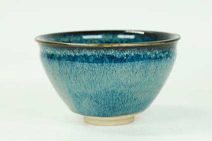 Japanese Junyao Glazed Cream Stoneware Teabowl