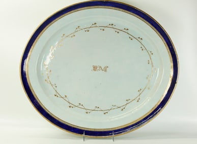 Large Chinese 19 C Export Porcelain Entree Platter