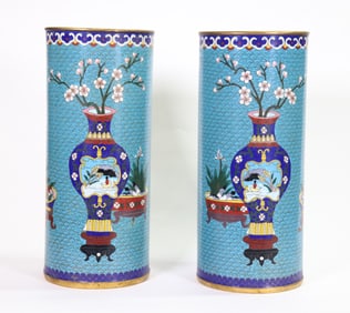 Mirror Pr Chinese Cloisonne Bronze Hat Stands
